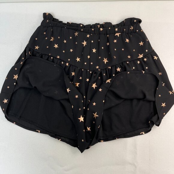 Saints & Hearts Black, Gold Stars Mini Skort Women's Sz Small - Picture 4 of 14